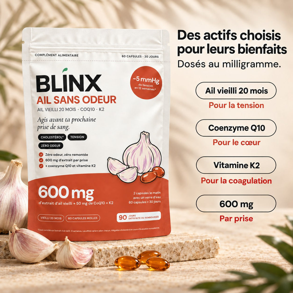 Blinx Ail sans odeur : les actifs dosés